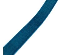 Set de cintas para manualidades, Ruban de velours à franges multicolore, largeur 6-38 mm(Peacock Blue,38mm x 2yards)