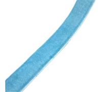 Set de cintas para manualidades, Ruban de velours à franges multicolore, largeur 6-38 mm(Sky Blue,38mm x 2yards)