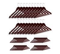 Set de cintres 5 kg marron cintres en bois cintres pivotants 60 pièces