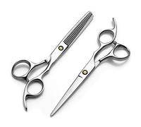 Set de ciseaux de coiffeur - 2 ciseaux à ultrasons en acier inoxydable pour cheveux, barbe et animaux domestiques - Accessoires professionnels