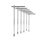 Set de clés 6 clés en T avec barre coulissante 84TCD.J6PB 6 pans intérieurs 6 pièces