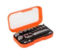 Set de clés carrées 1/4" avec profil bi-hexagonal métrique - 13 pièces