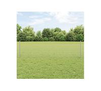 Set de clôture de jardin Pack de 2 Argent galvanisé Acier galvanisé 3336316