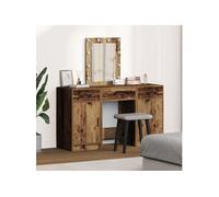 Set de coiffeuse 3 pièces avec LED en bois vieilli