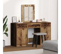 Set de coiffeuse 3 pièces avec LED en bois vieilli