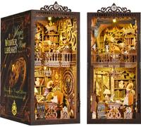 Set de coin bibliothèque, Matériau de bois de haute qualité, Effets de lumière magiques, SL06