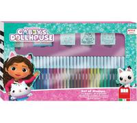 Set de coloriage de la maison de poupée de Gabby avec tampons, 41dlg.
