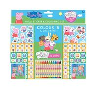 Set de coloriage - Peppa Pig - 500 pièces - 12 crayons - 32 feuilles - Multicolore