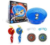 Set de combat toupie - SWAPY - Arène de combat - 2 toupies empilables - Lanceur magnétique - Multicolore - Dès 5 ans