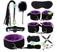 Set De Combinaison RéGlable En Nylon De 10 PièCes, Bracelet En Nylon Et Masque D'œIl De Sommeil Combination-Stretching Accessoriesd-9 (Violet)