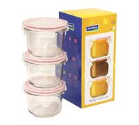 Set de conservation pour aliments pour bébés Glasslock GL-545 3x165ml en verre sans bpa