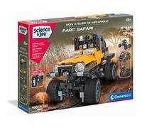 Set de construction Clementoni Mon atelier de mécanique Parc Safari Multicolore G
