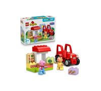 Set de construction DUPLO LEGO Peppa Pig Tracteur et Marché 18 pièces Rouge