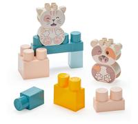 Set de construction ECOIFFIER Rolly Bricks 40 pièces chariot avec poignée rétractable base de jeu couvercle Multicolore