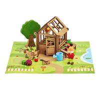 Set de construction en bois JEUJURA La Serre du Jardinier 8099 40 pièces à assembler Marron
