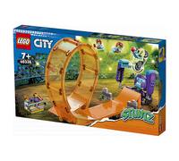 LEGO 60338 City Stuntz Le Looping du Chimpanzé Cogneur, Figurines de Cascadeur Stuntz, Jouet Moto de Cascade, Enfants Dès 7 Ans