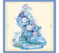 Set de Construction Menbis Bonsai Cerisier en Fleurs MOC, 800 pièces Mini Maison dans l’Arbre, Jouet DIY Créatif (Blue)