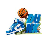 Set de construction Nike Dunk x LEGO® avec minifigurine exclusive Bleu/Blanc TAILLE UNIQUE