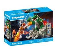 Set de construction PLAYMOBIL 71831 Super héros lézard géant 72 pièces Bleu et multicolore