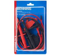 Benning TA 3 Set de cordons de mesure de sécurité Banane mâle 4 mm Banane mâle 4 mm 1.00 m rouge, noir 1 set