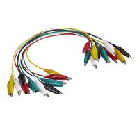 Set de cordons de mesure VOLTCRAFT KS-280/0.1 pinces crocodile pinces crocodile 0.28 m noir, rouge, jaune, vert, blanc