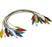 Set de cordons de mesure VOLTCRAFT KS-280/0.1 pinces crocodile pinces crocodile 0.28 m noir, rouge, jaune, vert, blanc 1 set