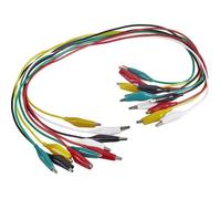 Set de cordons de mesure VOLTCRAFT KS-540/0.5 - Pinces crocodile - Noir, rouge, jaune, vert, bleu