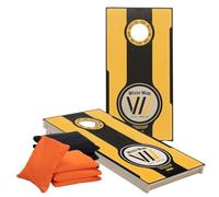 Set de Cornhole - 120 x 60 cm - Wicked Wood - Design Battle Zone - Impression UV Directe sur Bois (100%) - Recommandation Officielle ACL - Inclus 2 x 4 Sacs - pour Intérieur & Extérieur