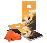 Set de Cornhole - 120 x 60 cm - Wicked Wood - Design Surf - Impression UV Directe sur Bois (100%) - Recommandation Officielle ACL - Inclus 2 x 4 Sacs - pour Intérieur & Extérieur
