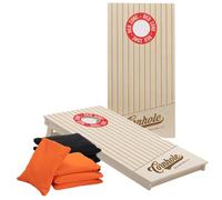 Set de Cornhole - 120 x 60 cm - Wicked Wood - Design Vintage Sport - Impression UV Directe sur Bois (100%) - Recommandation Officielle ACL - Inclus 2 x 4 Sacs - pour Intérieur & Extérieur