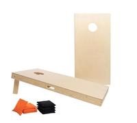 Set de Cornhole Blanc - 120x60 cm - Jeu d’Adresse Extérieur - 2 Plateaux Bois + 8 Sacs Officiels