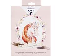 Set De Correspondance Pour Enfants Thème Licorne - Papier À Lettres - 8 Feuilles A5 + 8 Enveloppes C6 + 4 Cartes 11x15,5cm + Stickers - Correspondance Fille