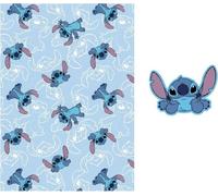 Set de couchage Lilo & Stitch - Couverture confortable pour enfants avec oreiller pour la maison et les voyages 140x100 cm