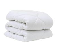 Set de couette matelassée pour l'hiver, 140 x 220 cm, avec oreiller 50 x 70 en microfibre et polyester blanc. Super chaud, lavable en machine, doux et confortable. Inclus : un sac de transport sous vi