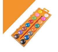 Set de couleurs aquarelle, ensemble de dessin pédagogique à l'aquarelle, ensemble de panneaux de 16 couleurs, aquarelle de voyage avec pinceau pour amateurs amateurs et amateurs de centre commercial