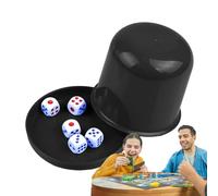 Set de coupe Shaker Dice, jeu de dés pour adultes, tasse d'empilage de dés Bar Bar Jeu de dés - Dice Kat T-set, coupe Dice Shaker avec 5 dés, Shaker de dés pour Bar Party, Fami