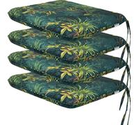 Set de coussins d'assise "Ada" - pack de 4 - 50×43 cm - résistant aux intempéries & confortable | Coussin d'assise, coussin de jardin, coussin de siège, coussin de chaise | PillowPrim