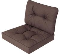 Set de coussins d'assise pour meubles en rotin "EMMA TECH" - 2 pièces (50x50 & 50x40 cm), Ekolen, résistant aux intempéries et aux UV | Pillowprim