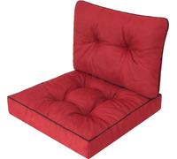 Set de coussins d'assise pour meubles en rotin "EMMA TECH" - 2 pièces (50x50 & 50x40 cm), Ekolen, résistant aux intempéries et aux UV | Pillowprim