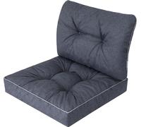 Set de coussins d'assise pour meubles en rotin "EMMA TECH" - 2 pièces (60x60 & 60x40 cm), Ekolen, résistant aux intempéries et aux UV | Pillowprim