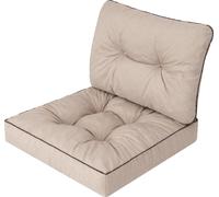 Set de coussins d'assise pour meubles en rotin "EMMA TECH" - 2 pièces (60x60 & 60x40 cm), Ekolen, résistant aux intempéries et aux UV | Pillowprim