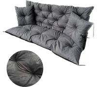 Set de coussins de jardin 150X60X50 Ekolen Pour Banc Balançoire Terrasse Décoratif Gris