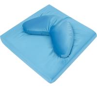Set de coussins de méditation, coussins en forme de cœur et carrés pour le yoga, la relaxation, bleu