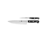 ZWILLING Gourmet Set de Couteaux, 2 Pièces (couteau à Larder et à Garnir 10 cm, Couteau de chef 20cm), Acier Spécial Inoxydable, Manche Ergonomique en Plastique, Noir, Fabriqué en Allemagne