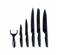 Royalty Line Royalty-Line Rl-Mb5; Ensemble de couteaux de revêtement antiadhésif 5 pièces Noir