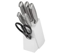 Set de couteaux avec support 7 pièces blanc Classbach C-MBS4018-Blanc
