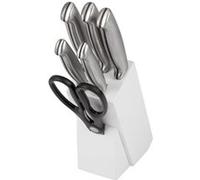 Set de couteaux avec support 7 pièces blanc Classbach C-MBS4018-Blanc Blanc G