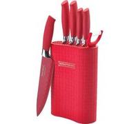 Set de couteaux avec support 7 pièces Rouge Royalty Line RL6MSTR Rouge G