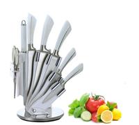 Set de couteaux avec support 8 pièces Blanc Royalty Line RLKSS750 Royalty Line