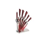 Set De Couteaux Avec Support 8 Pieces Royaltyline RLKSS804-RED Royalty Line